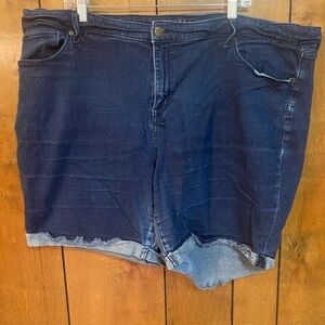Ava & Viv Indigo Stretch Denim Bermuda Shorts